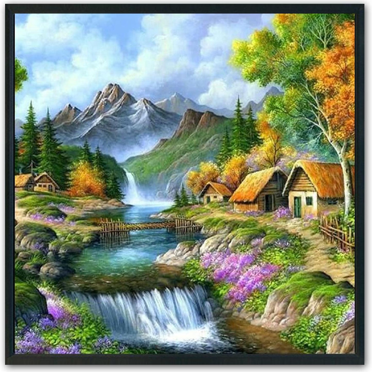 Rural Scenery - 11CT Stamped Cross Stitch 50x50CM - Yishu