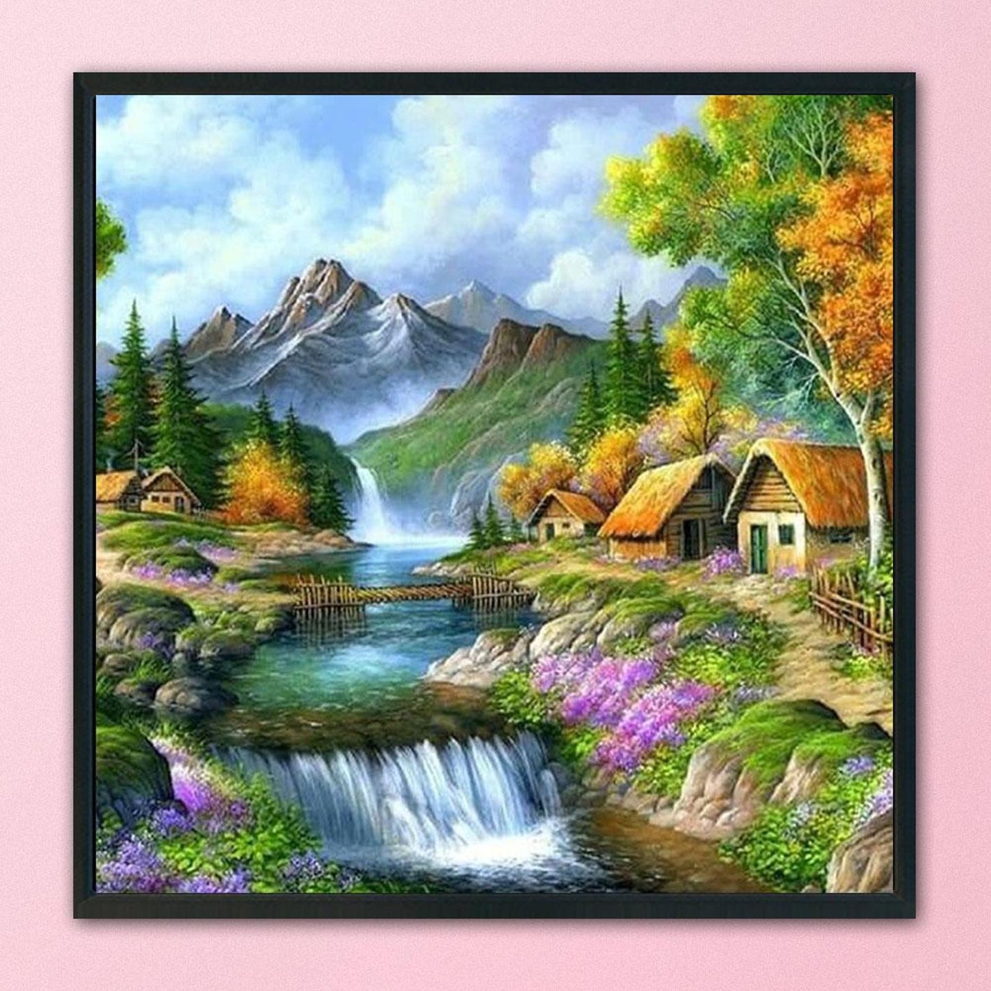 Rural Scenery - 11CT Stamped Cross Stitch 50x50CM - Yishu