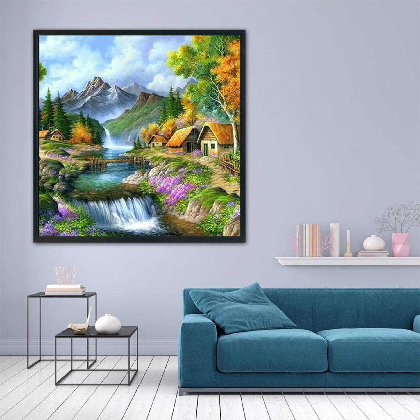 Rural Scenery - 11CT Stamped Cross Stitch 50x50CM - Yishu