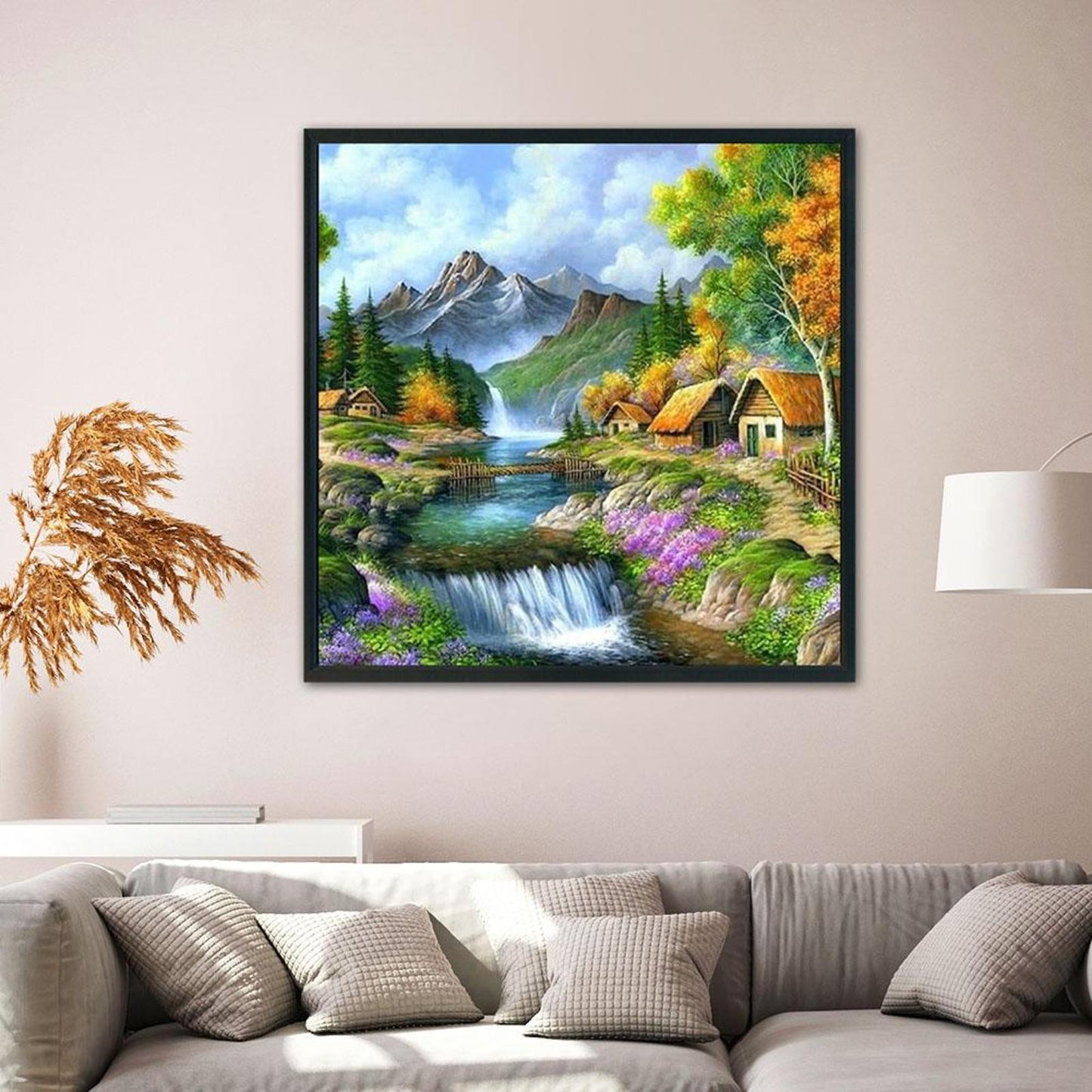 Rural Scenery - 11CT Stamped Cross Stitch 50x50CM - Yishu