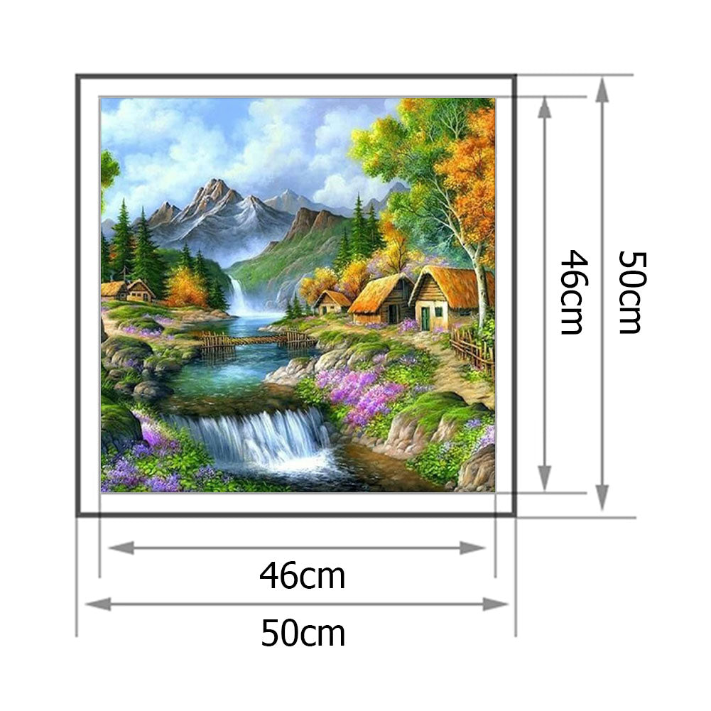 Rural Scenery - 11CT Stamped Cross Stitch 50x50CM - Yishu