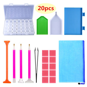 20pcs Bead Sorting Trays Handmade 5D DIY Diamond Art Tool Set Plastic Arts Craft