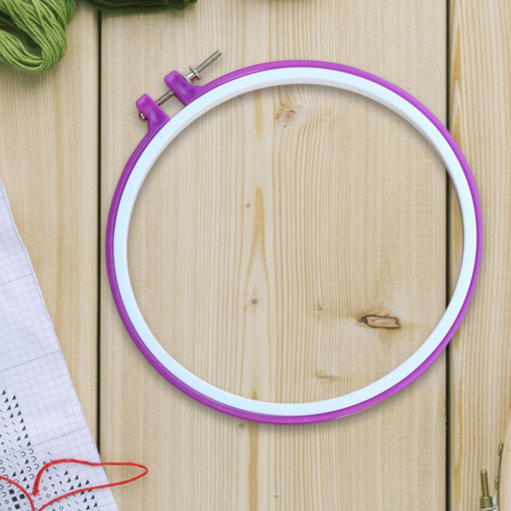 5PCS Cross Stitch Circle Set DIY Craft Round Hand Embroidery Hoops Rings