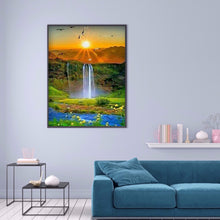 Load image into Gallery viewer, Waterfall Sunrise 30*40CM(Canvas) Full Round Drill Diamond Painting
