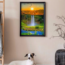 Load image into Gallery viewer, Waterfall Sunrise 30*40CM(Canvas) Full Round Drill Diamond Painting
