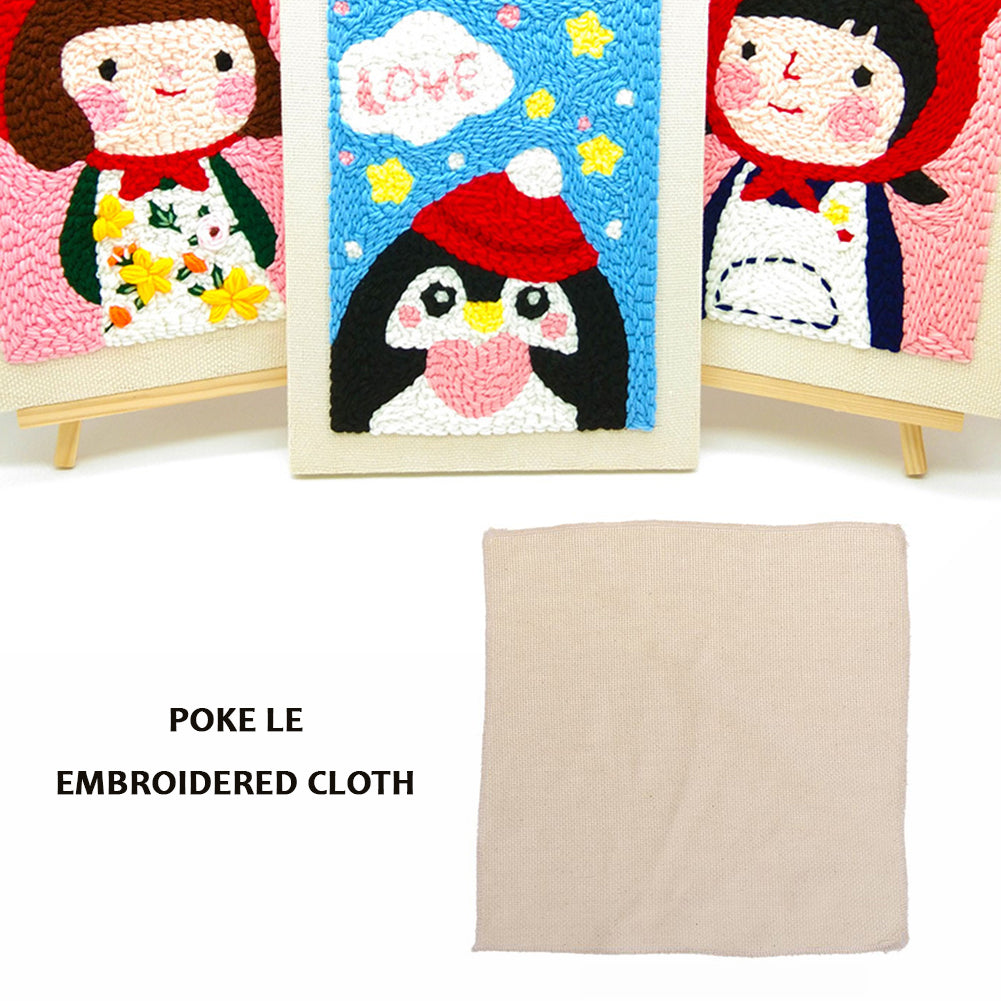 24x24CM Cotton Monks Cloth Punch Needle Needlework DIY Embroidery Fabric