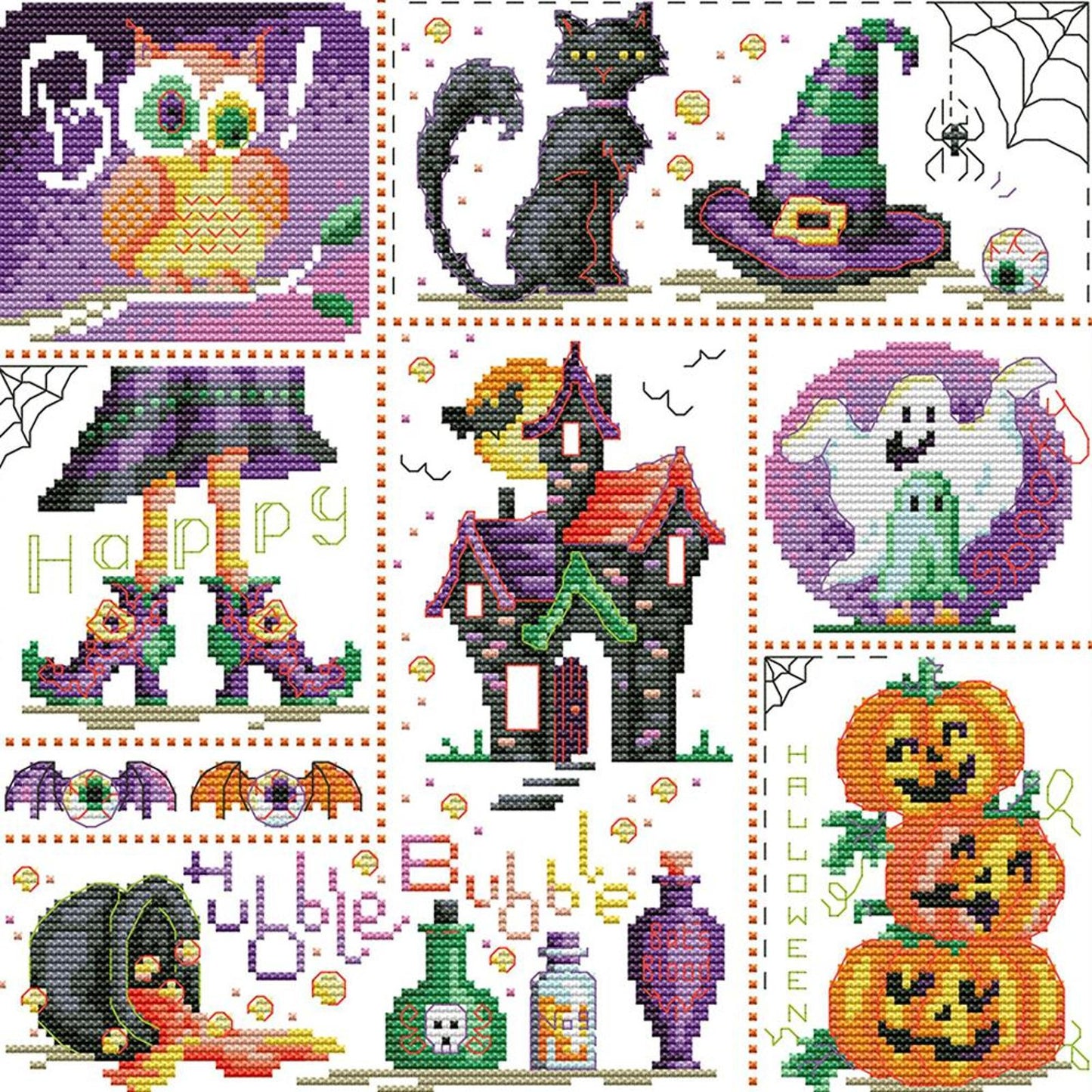 Halloween - Partial 11CT Stamped Cross Stitch 41x41CM - Joy Sunday