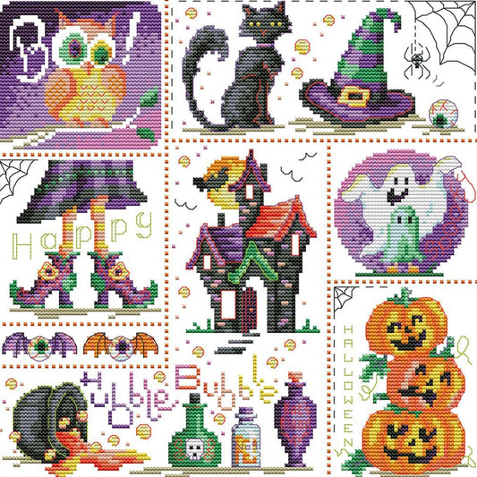 Halloween - Partial 11CT Stamped Cross Stitch 41x41CM - Joy Sunday