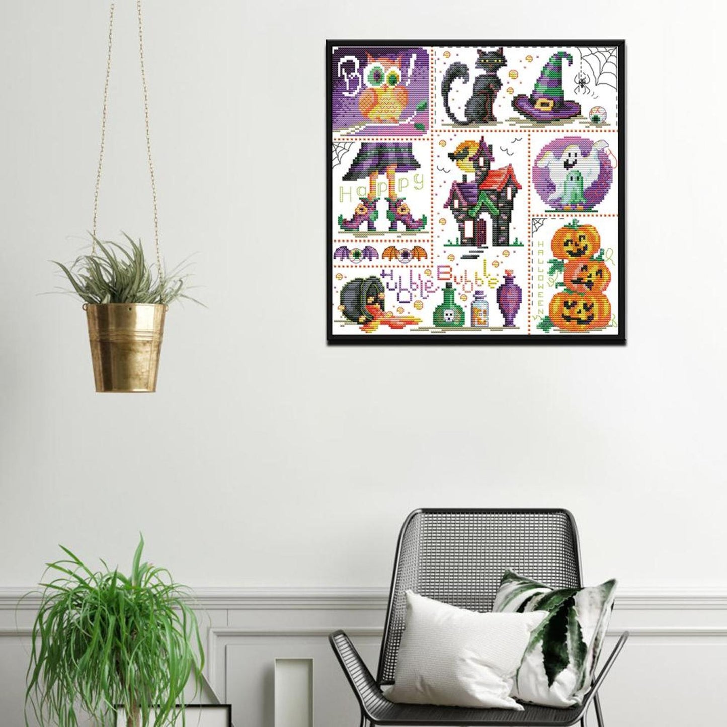 Halloween - Partial 11CT Stamped Cross Stitch 41x41CM - Joy Sunday