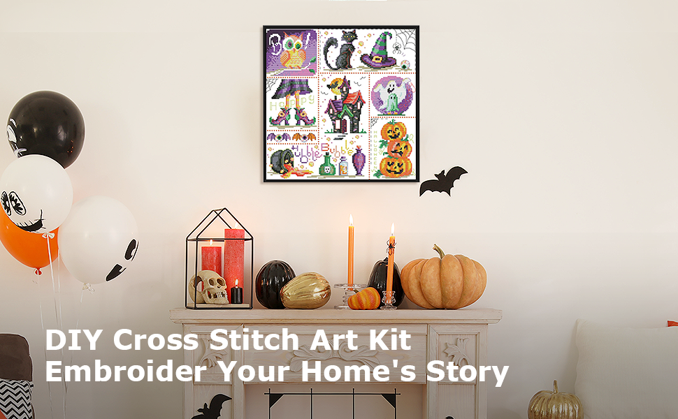 Halloween - Partial 11CT Stamped Cross Stitch 41x41CM - Joy Sunday