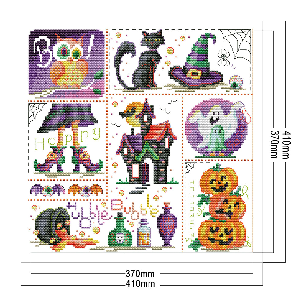 Halloween - Partial 11CT Stamped Cross Stitch 41x41CM - Joy Sunday
