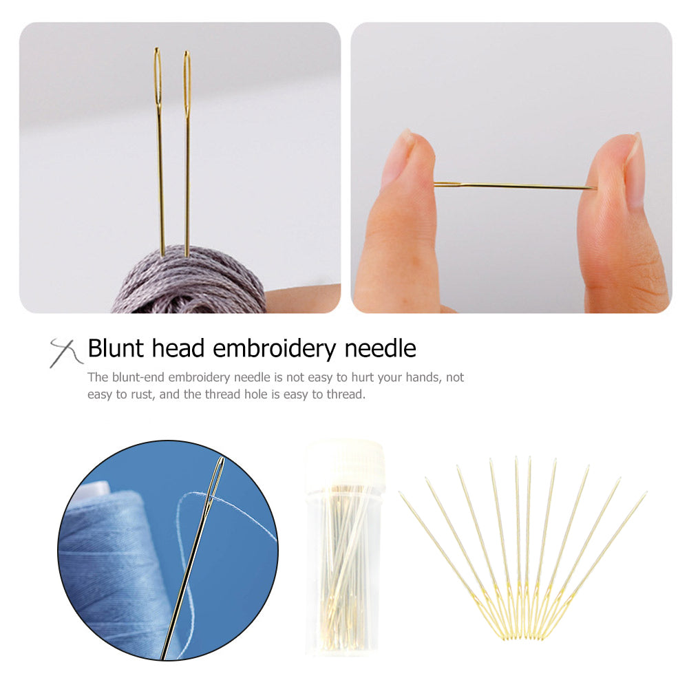 10PCS/Lot Embroidery Needle Set Knitting Craft DIY Sewing Cross Stitch (24)