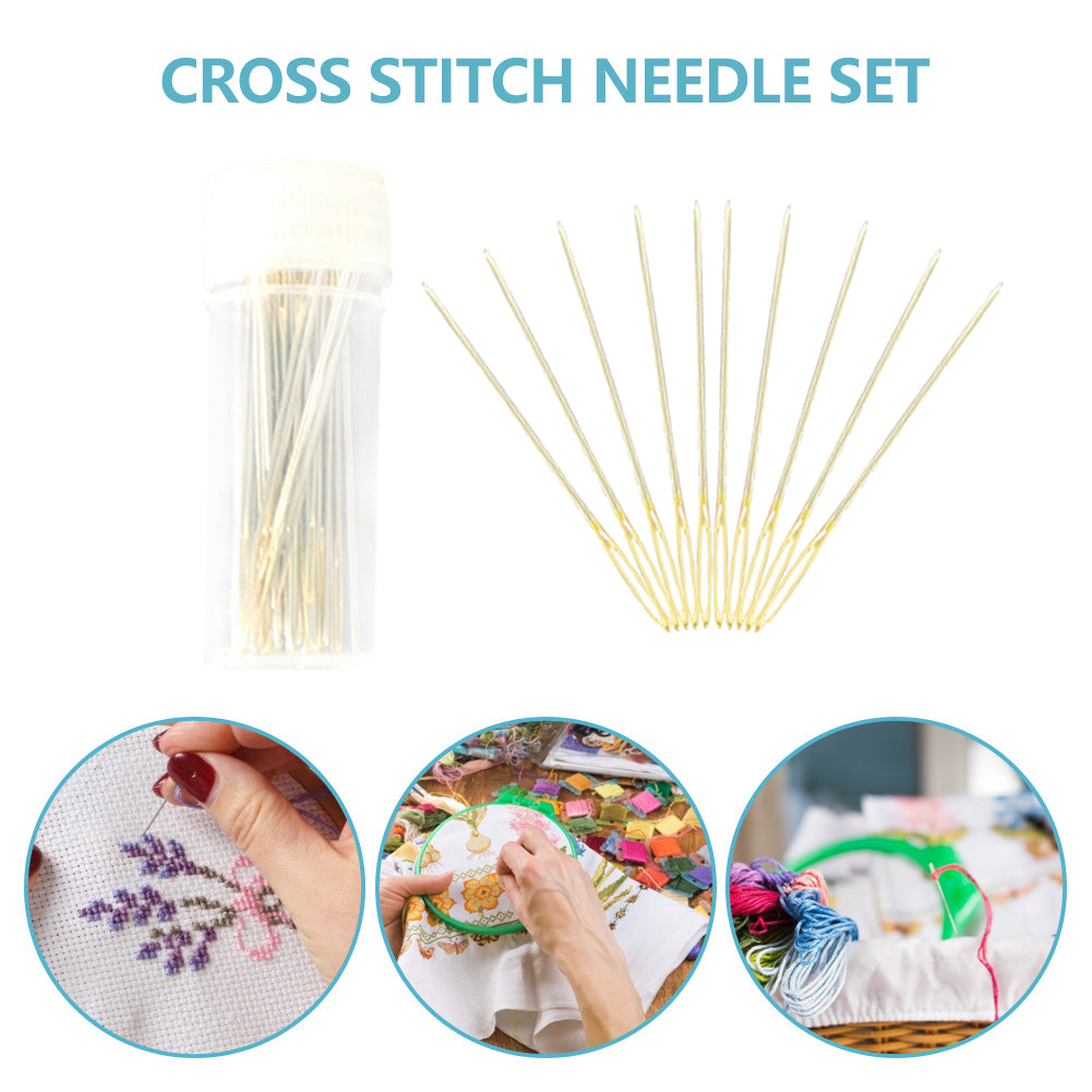 10PCS/Lot Embroidery Needle Set Knitting Craft DIY Sewing Cross Stitch (24)