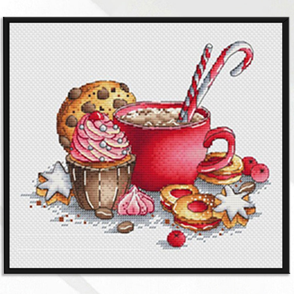 Kitchen Wares - Full 11CT Stamped Cross Stitch 25x21CM - Yishu