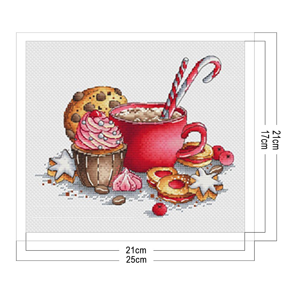 Kitchen Wares - Full 11CT Stamped Cross Stitch 25x21CM - Yishu