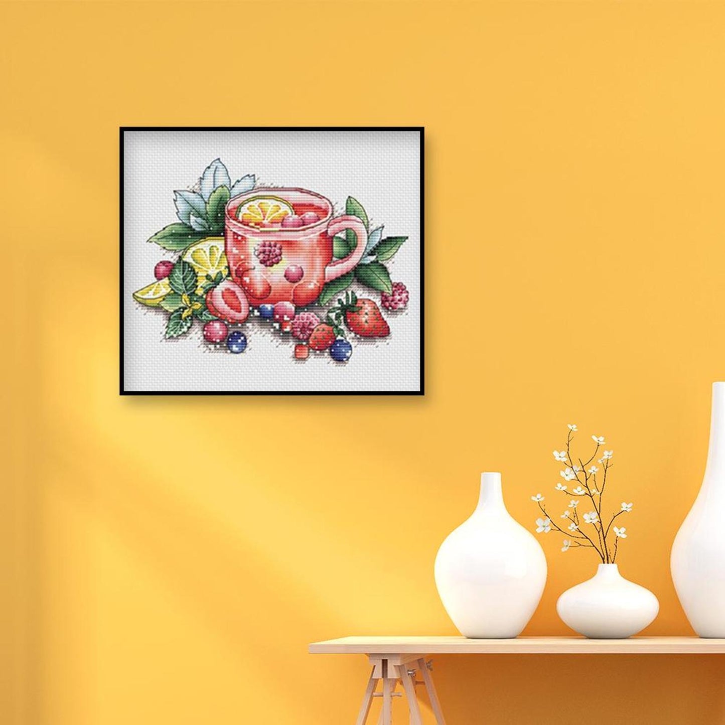 Kitchen Wares - Full 11CT Stamped Cross Stitch 25x21CM - Yishu