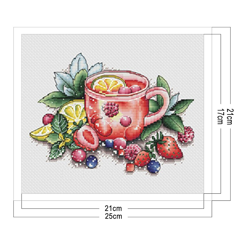 Kitchen Wares - Full 11CT Stamped Cross Stitch 25x21CM - Yishu