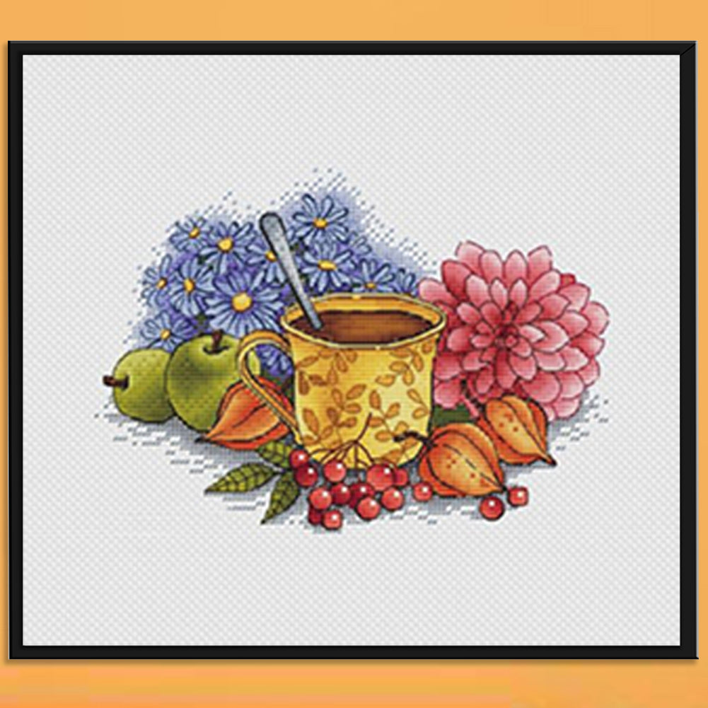 Kitchen Wares - Full 11CT Stamped Cross Stitch 25x21CM - Yishu