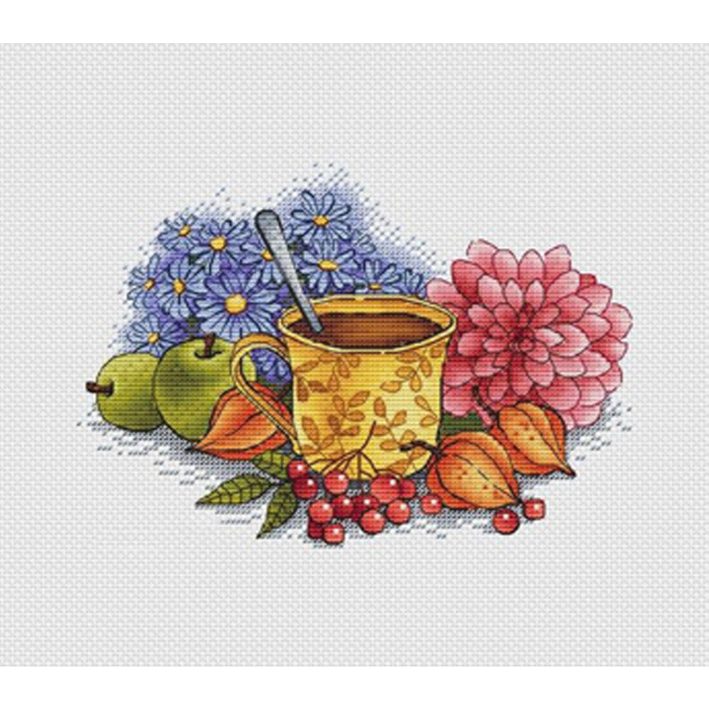 Kitchen Wares - Full 11CT Stamped Cross Stitch 25x21CM - Yishu