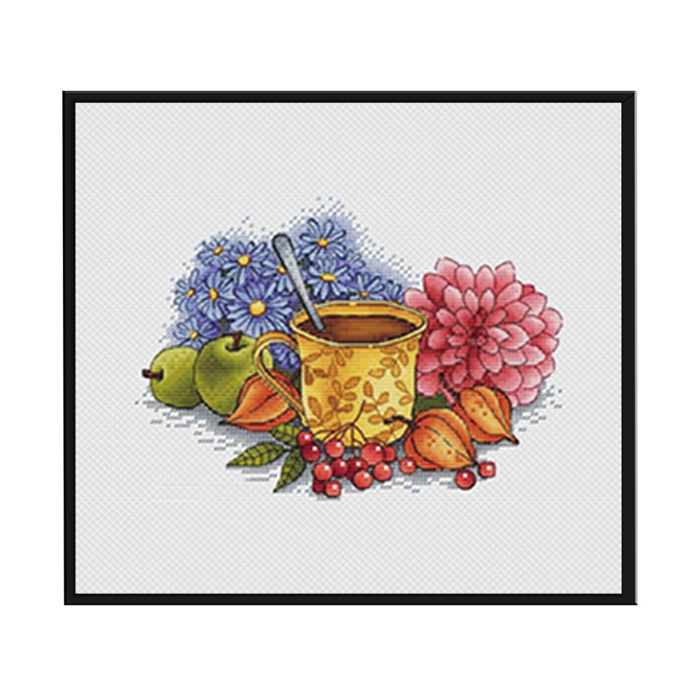 Kitchen Wares - Full 11CT Stamped Cross Stitch 25x21CM - Yishu
