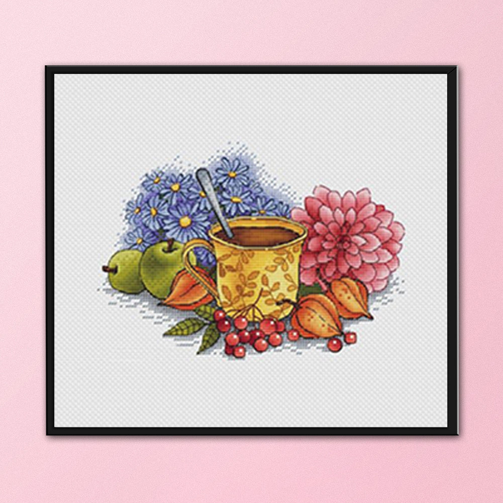 Kitchen Wares - Full 11CT Stamped Cross Stitch 25x21CM - Yishu