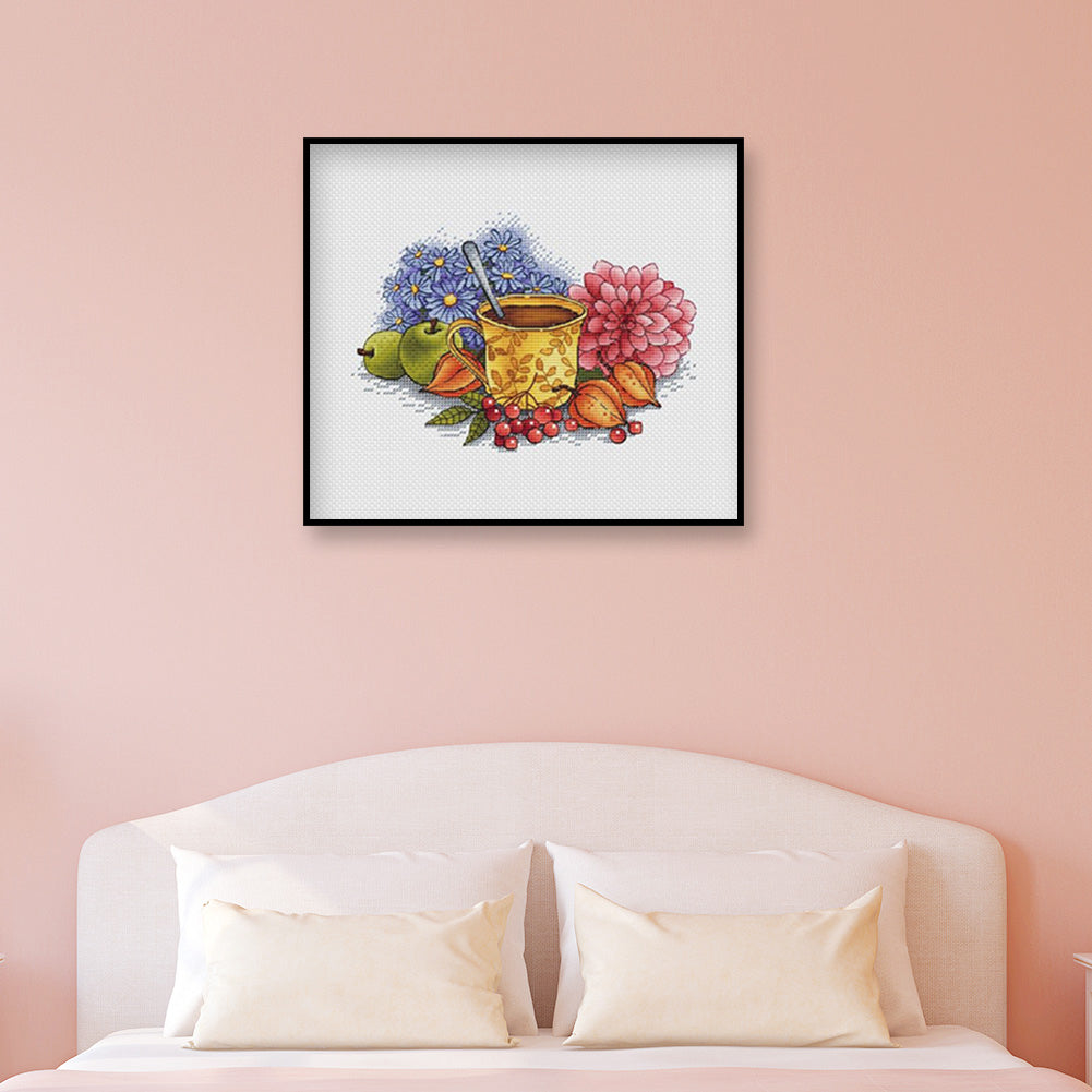 Kitchen Wares - Full 11CT Stamped Cross Stitch 25x21CM - Yishu