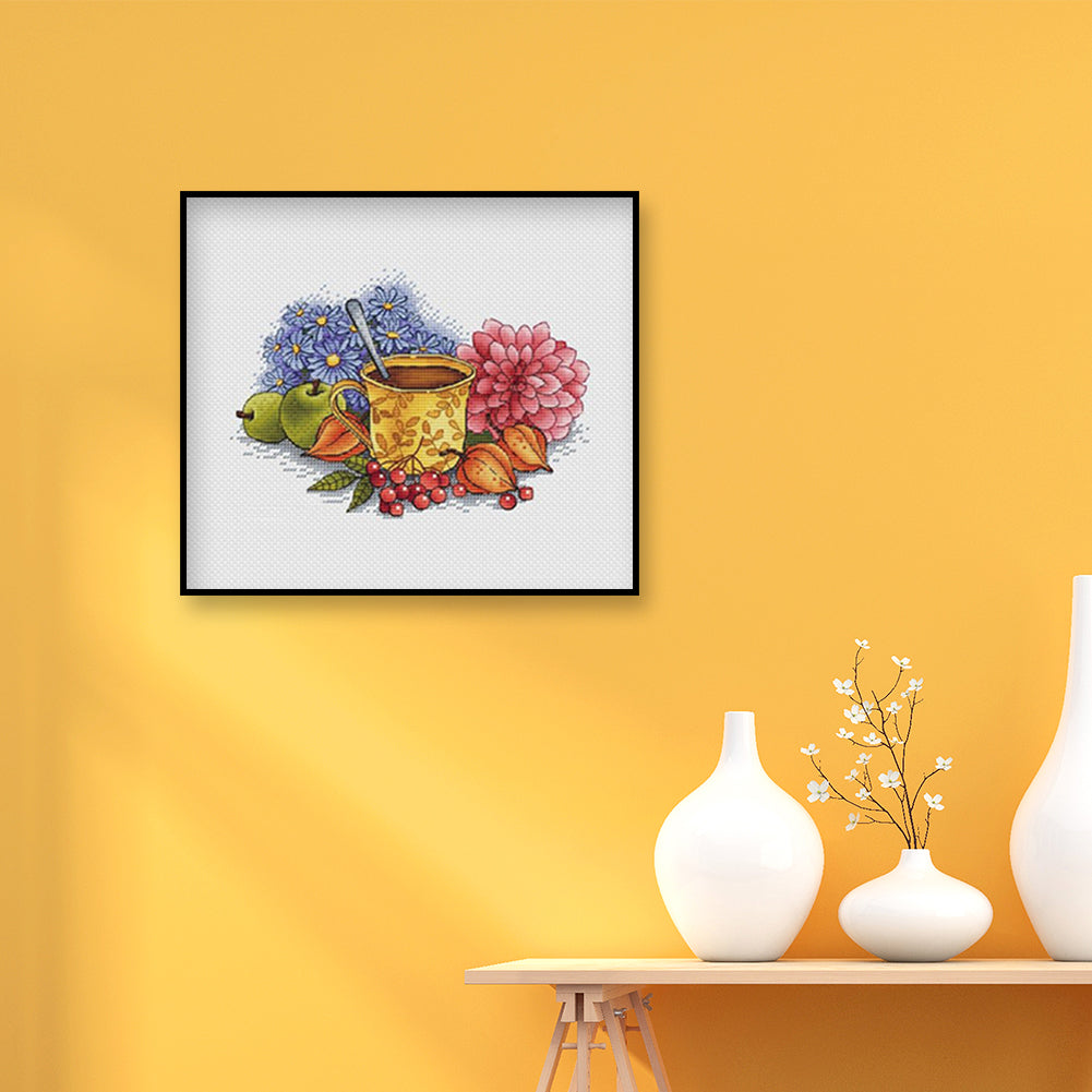 Kitchen Wares - Full 11CT Stamped Cross Stitch 25x21CM - Yishu
