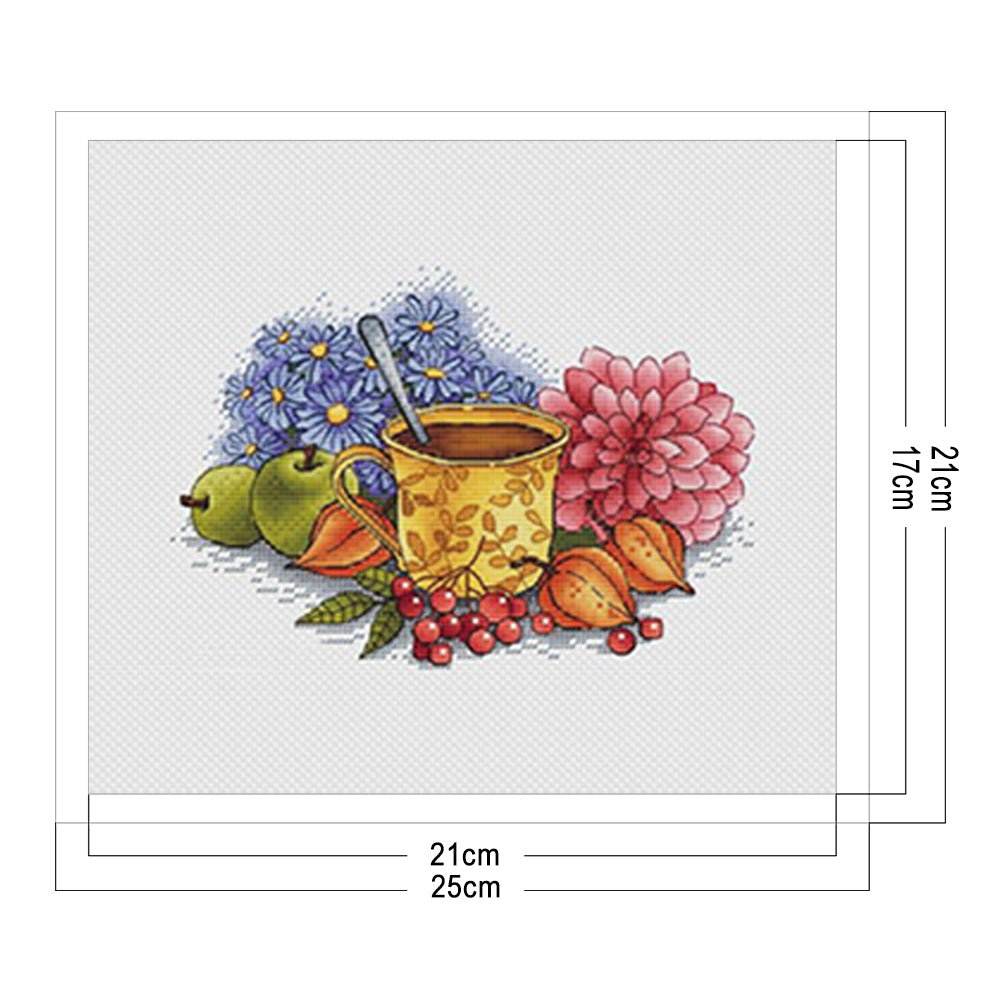 Kitchen Wares - Full 11CT Stamped Cross Stitch 25x21CM - Yishu