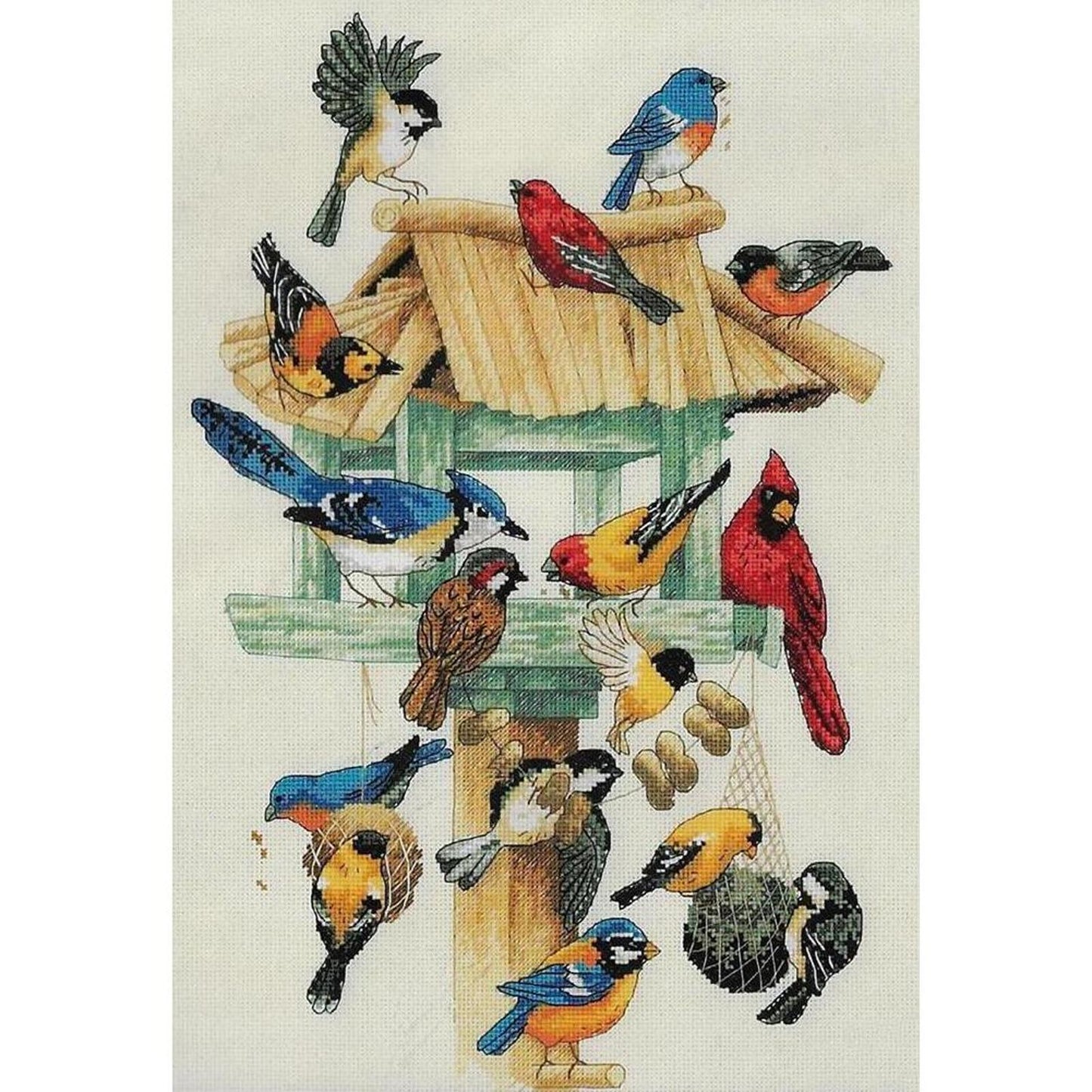 Bird - Full 11CT Stamped Cross Stitch 30x40CM - Yishu