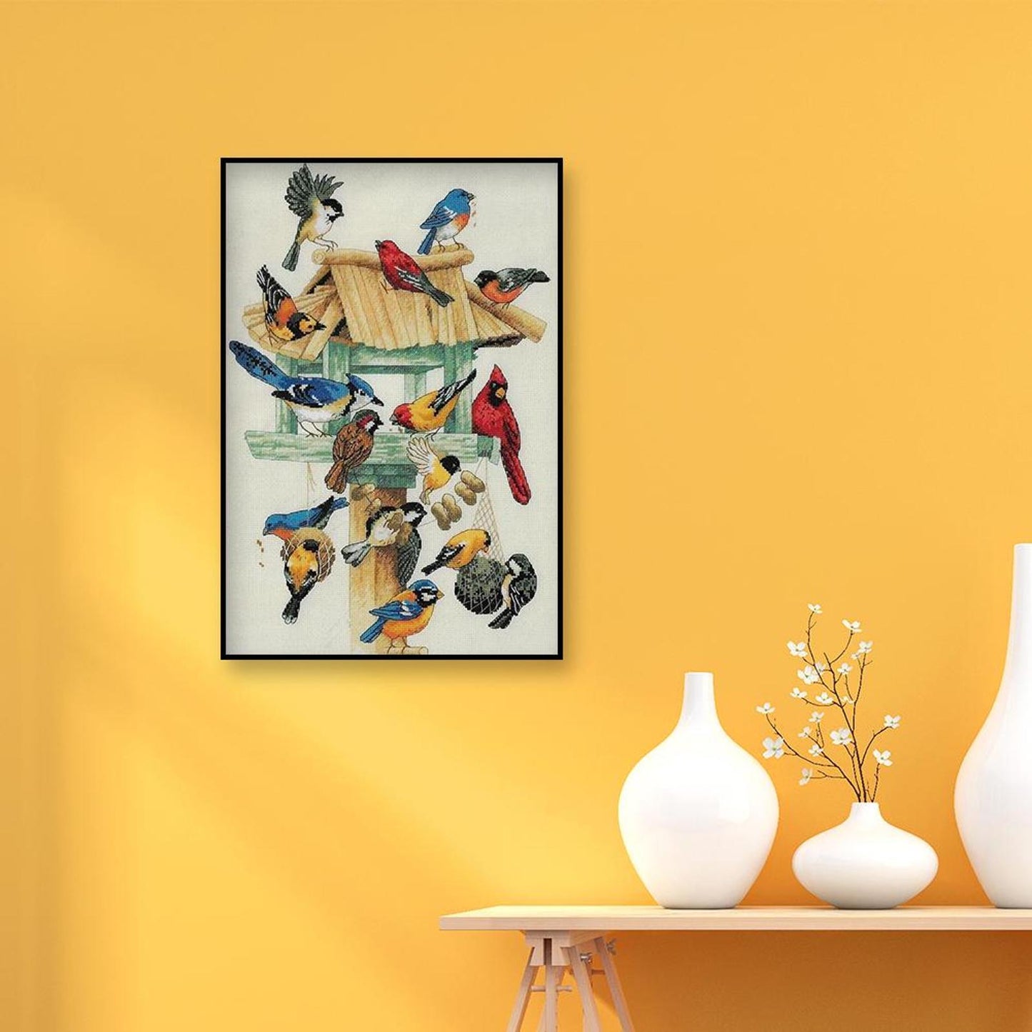 Bird - Full 11CT Stamped Cross Stitch 30x40CM - Yishu