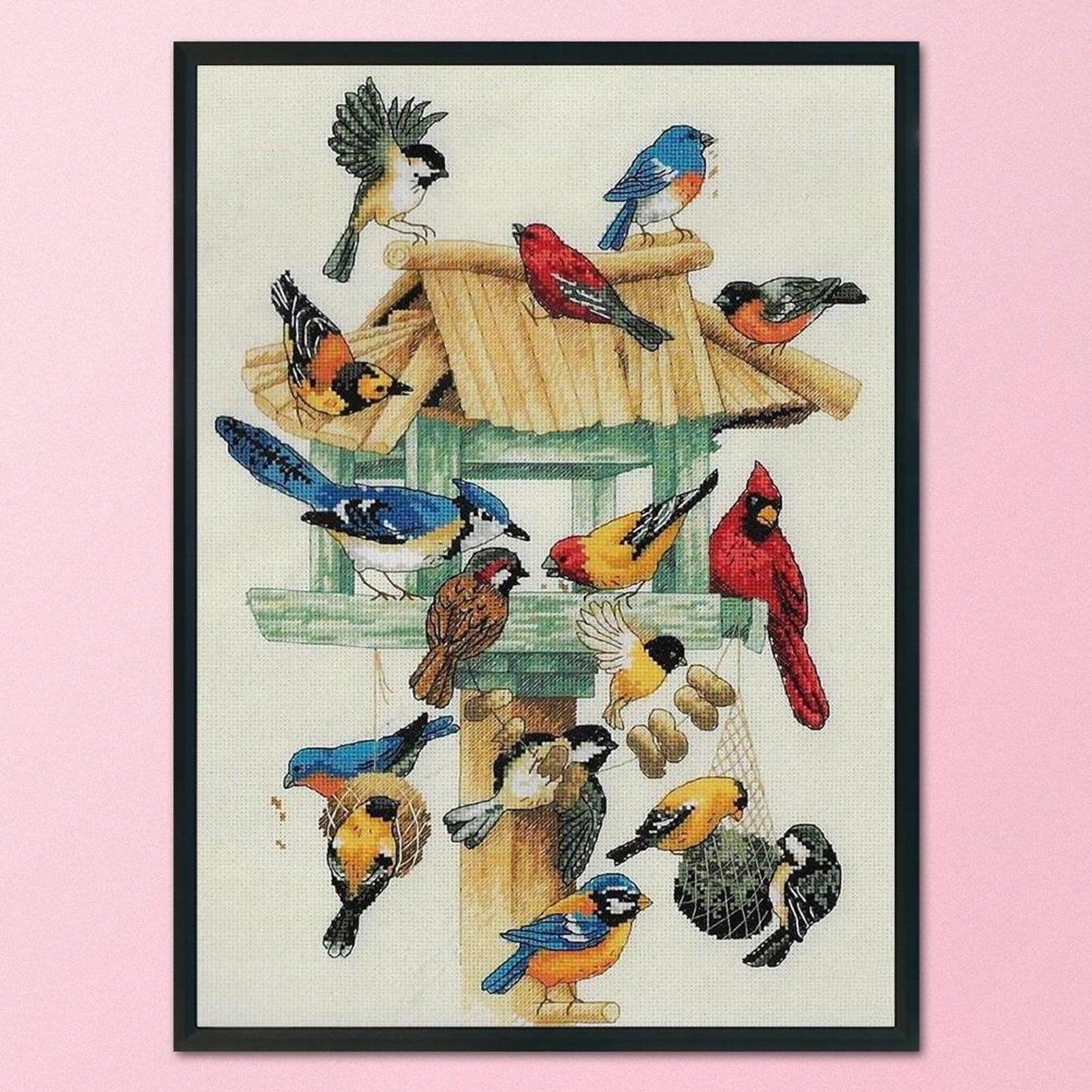 Bird - Full 11CT Stamped Cross Stitch 30x40CM - Yishu