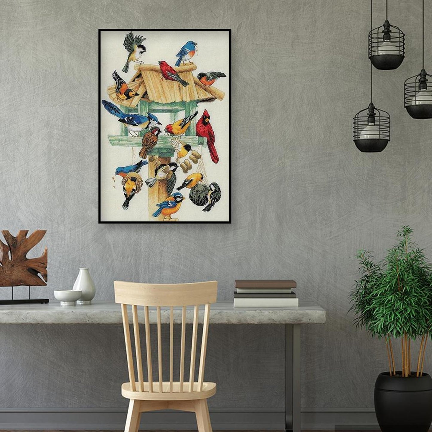 Bird - Full 11CT Stamped Cross Stitch 30x40CM - Yishu