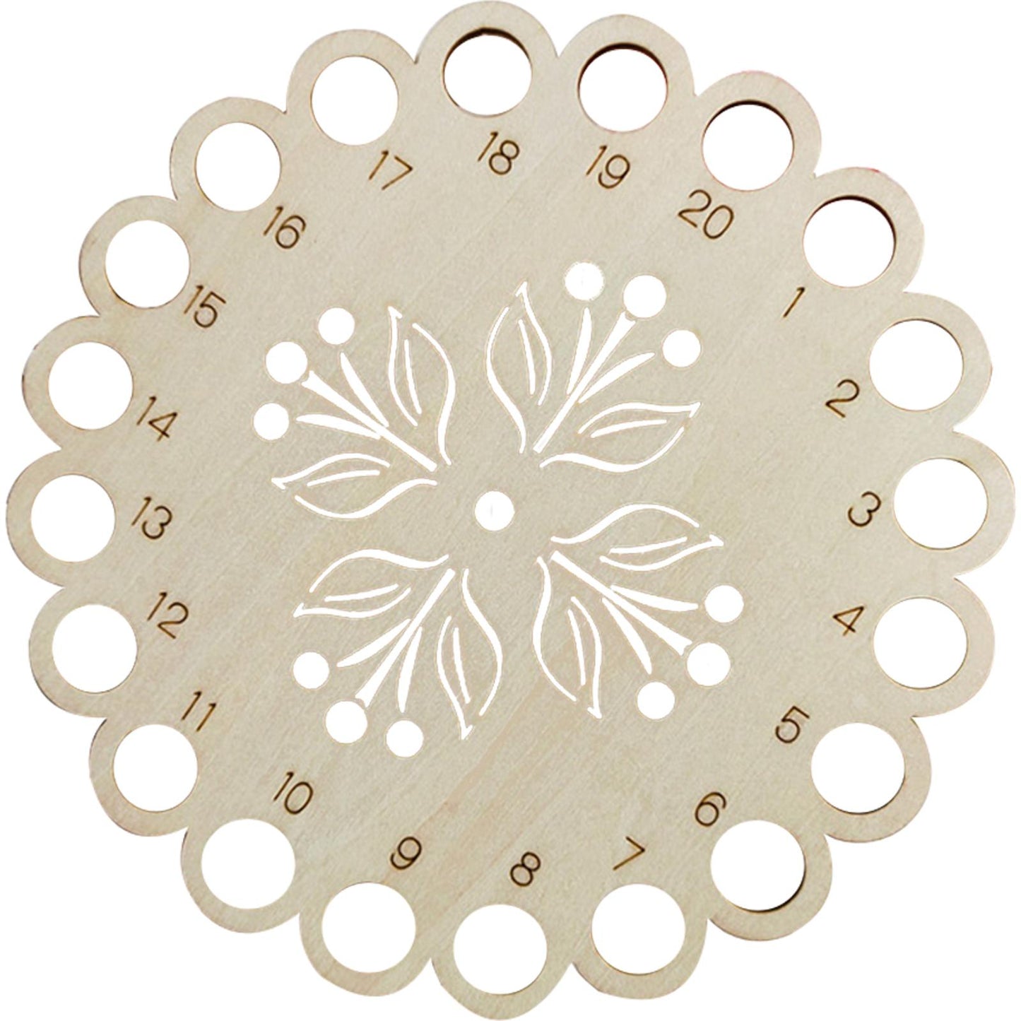 DIY Embroidered Hollow Thread Board Wooden Home Cross Stitch Tool (Tulip)