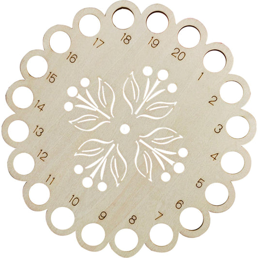 DIY Embroidered Hollow Thread Board Wooden Home Cross Stitch Tool (Tulip)