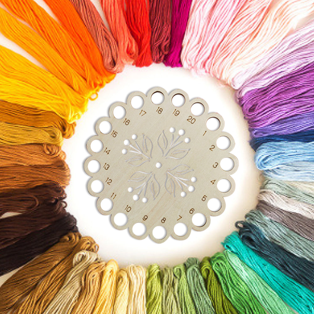 DIY Embroidered Hollow Thread Board Wooden Home Cross Stitch Tool (Tulip)