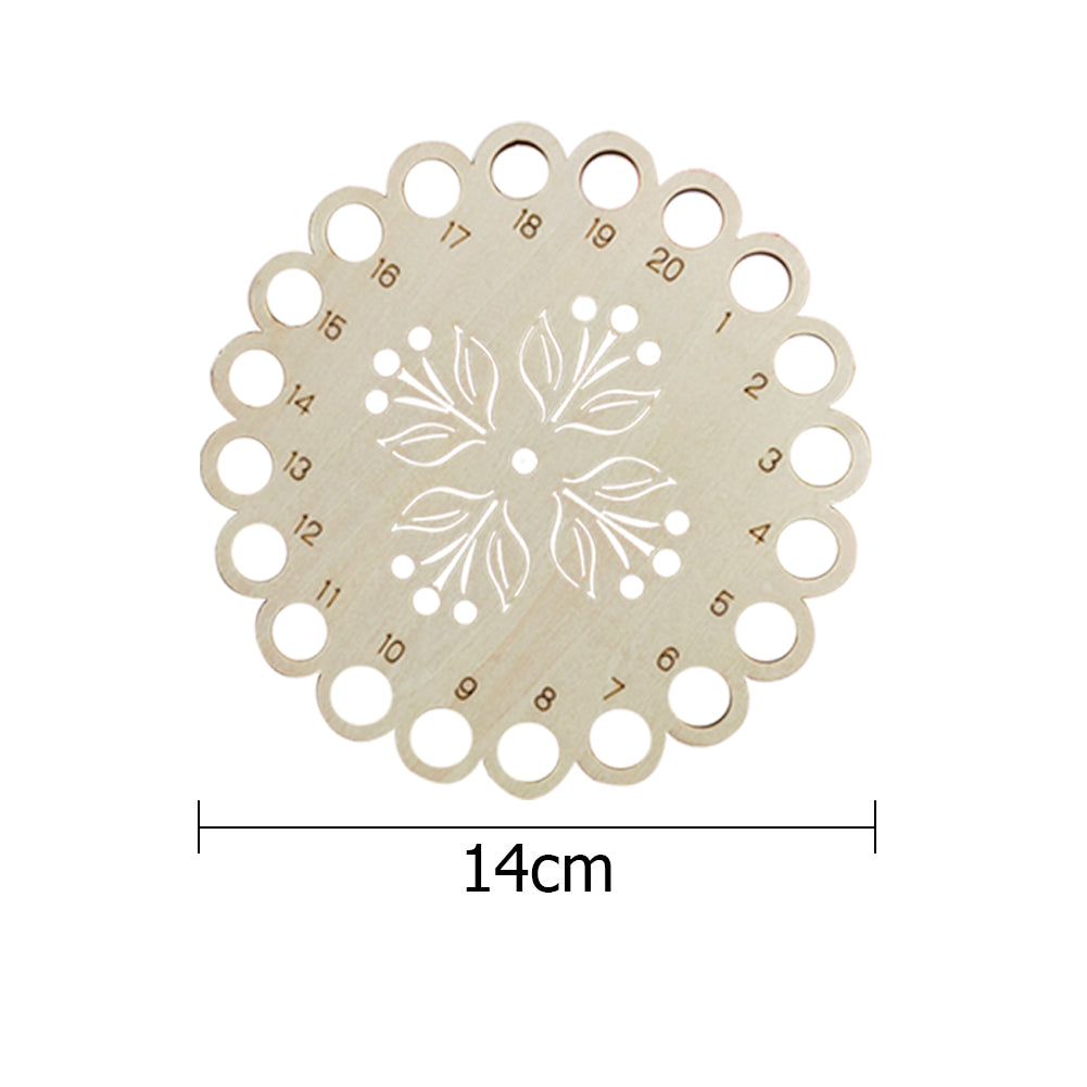 DIY Embroidered Hollow Thread Board Wooden Home Cross Stitch Tool (Tulip)