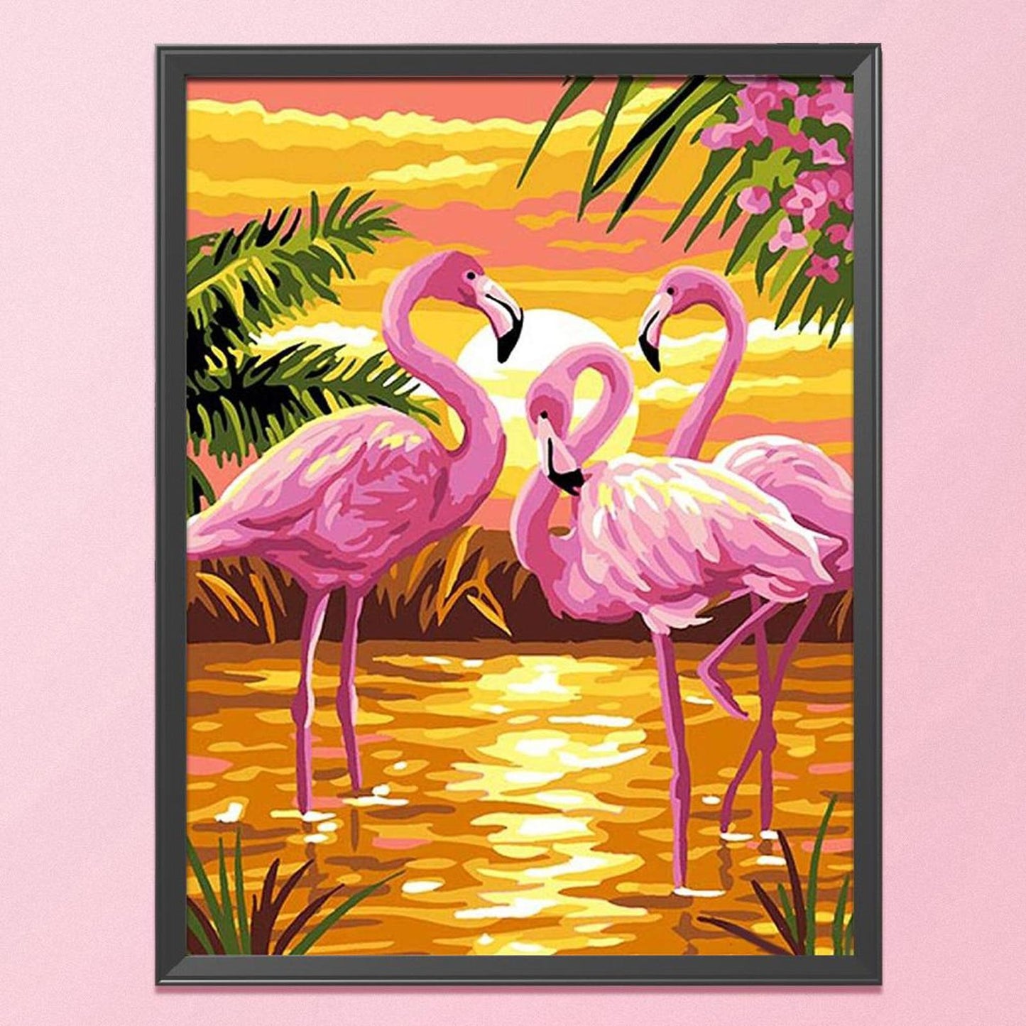 Flamingo - Full 11CT Stamped Cross Stitch 36x46CM - Huacan