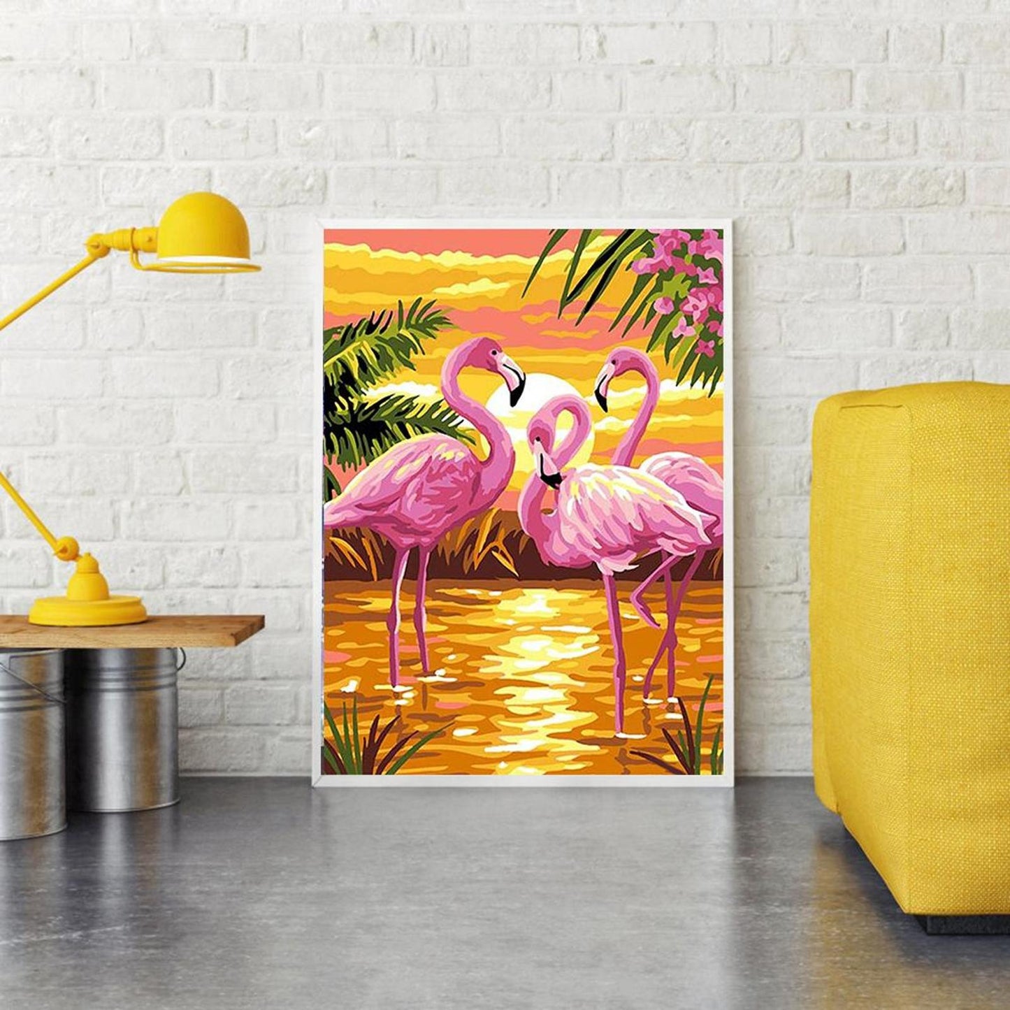 Flamingo - Full 11CT Stamped Cross Stitch 36x46CM - Huacan