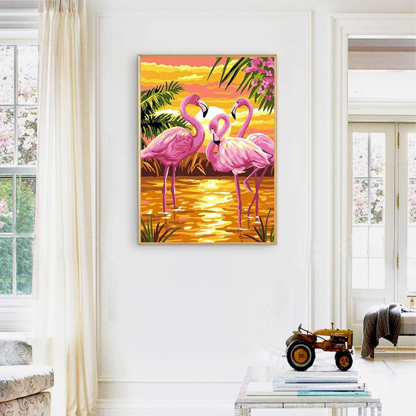 Flamingo - Full 11CT Stamped Cross Stitch 36x46CM - Huacan