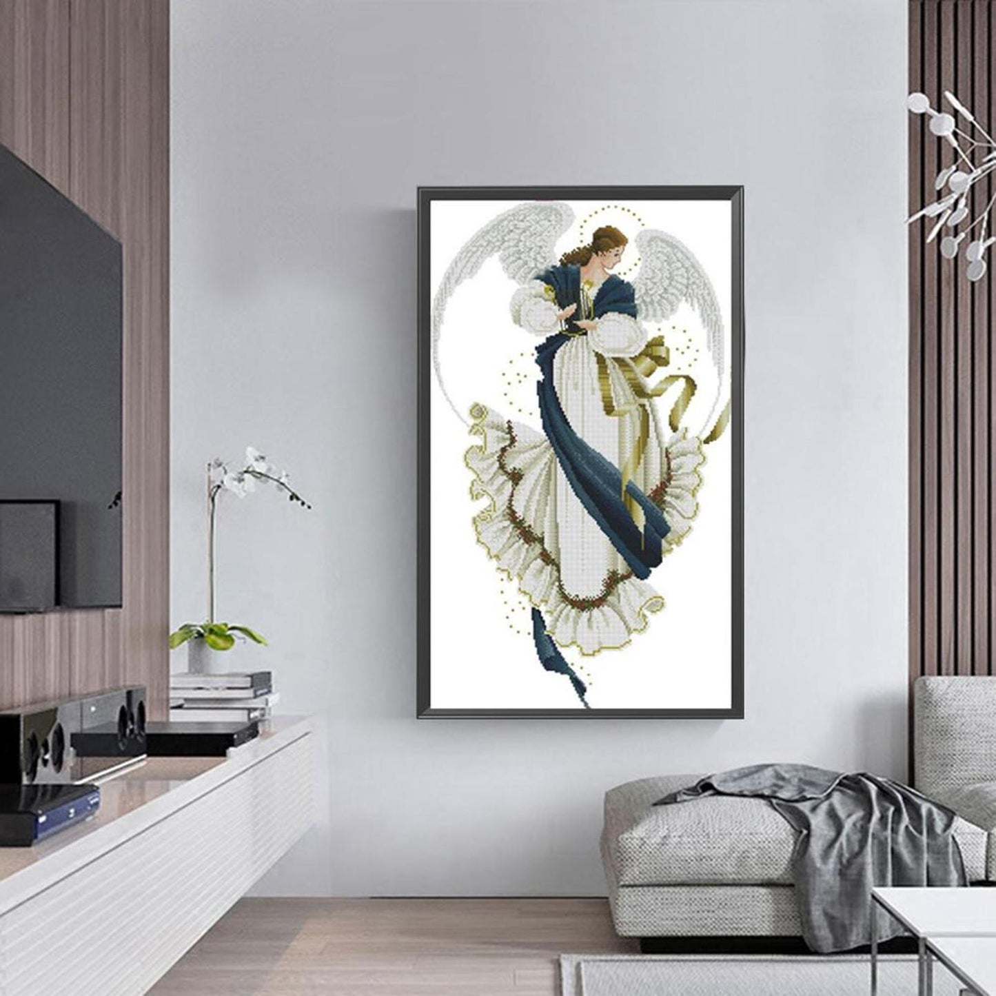 Winged Woman - Full 11CT Stamped Cross Stitch 40x68CM - Yishu