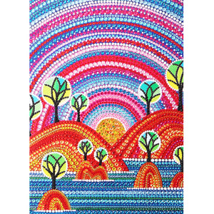 Mountains And Trees 30*40CM(Canvas) Full Partial Special Shaped Drill Diamond Painting