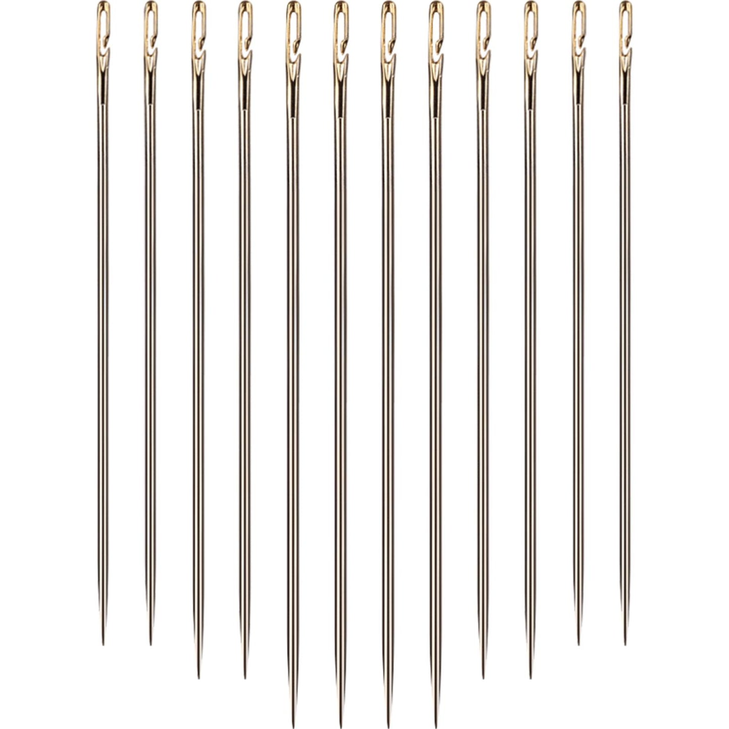 12pcs Stainless Steel Sewing Needles Set Self-Threading Embroidery Tools