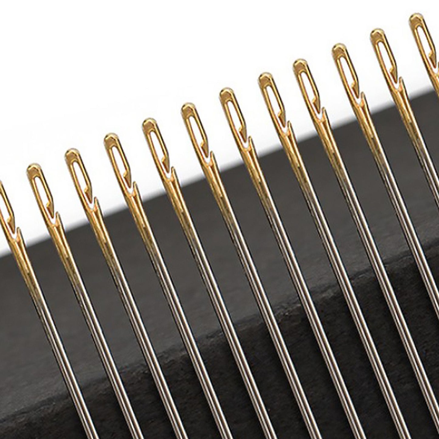 12pcs Stainless Steel Sewing Needles Set Self-Threading Embroidery Tools