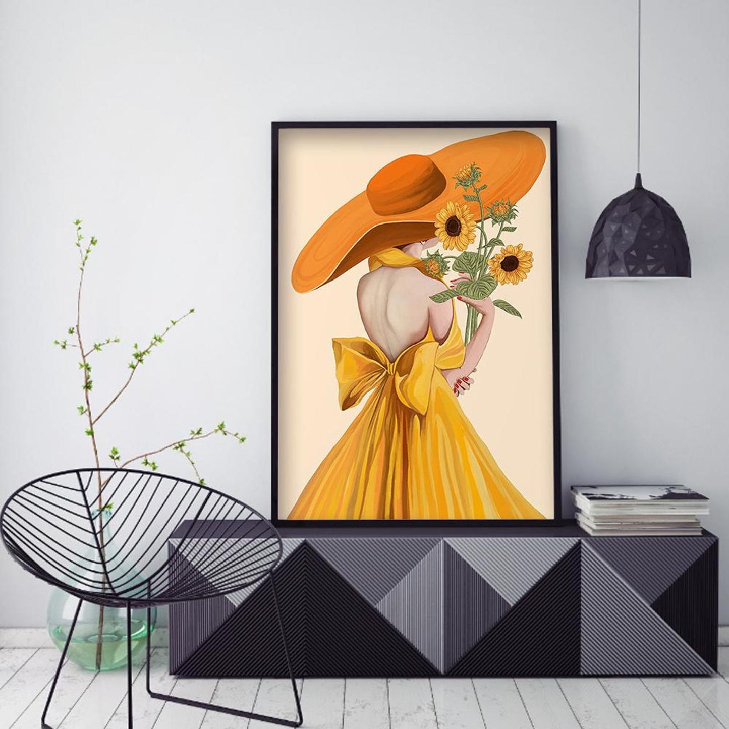 Sunflower Maiden - Full 11CT Stamped Cross Stitch 40x60CM - Yishu