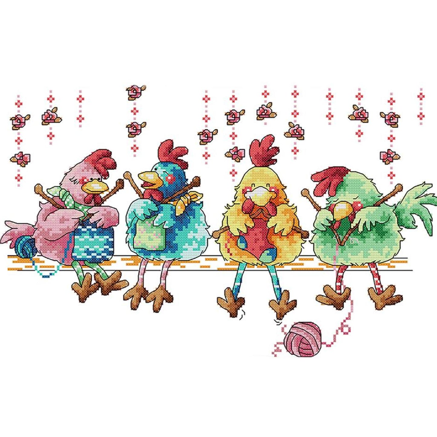 Knitwear Chick - Partial 11CT Stamped Cross Stitch 52x35CM - Band