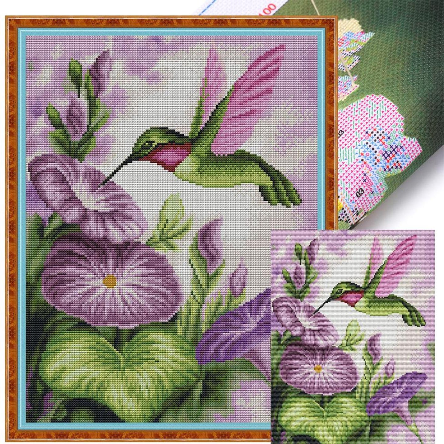 Flowers And Birds - Full 11CT Stamped Cross Stitch 36x46CM - Huacan
