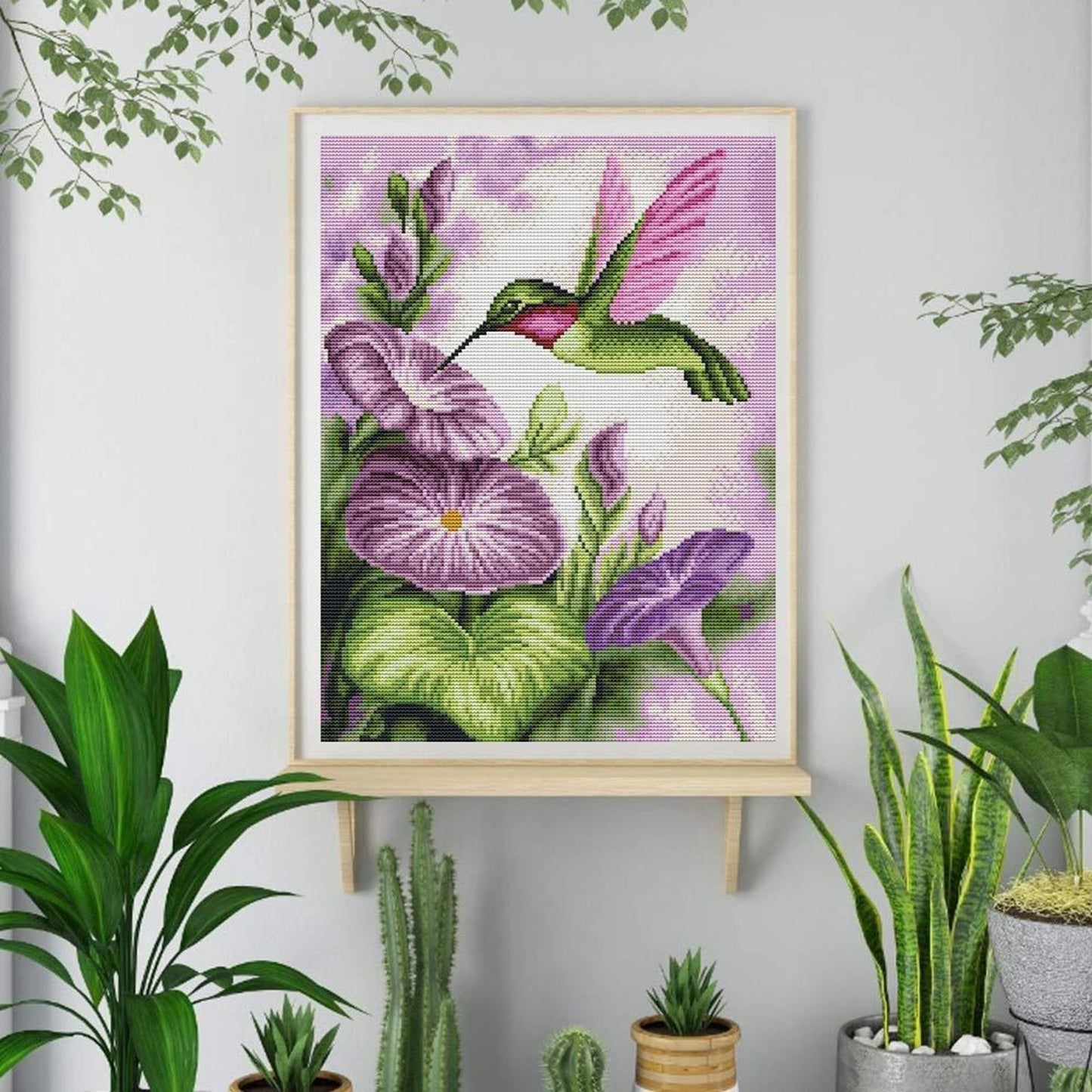 Flowers And Birds - Full 11CT Stamped Cross Stitch 36x46CM - Huacan