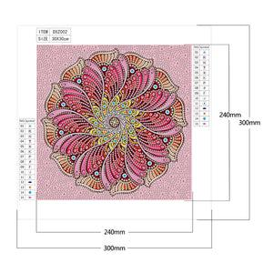 Mandala 30*30CM(Canvas) Full Partial Special Shaped Drill Diamond Painting