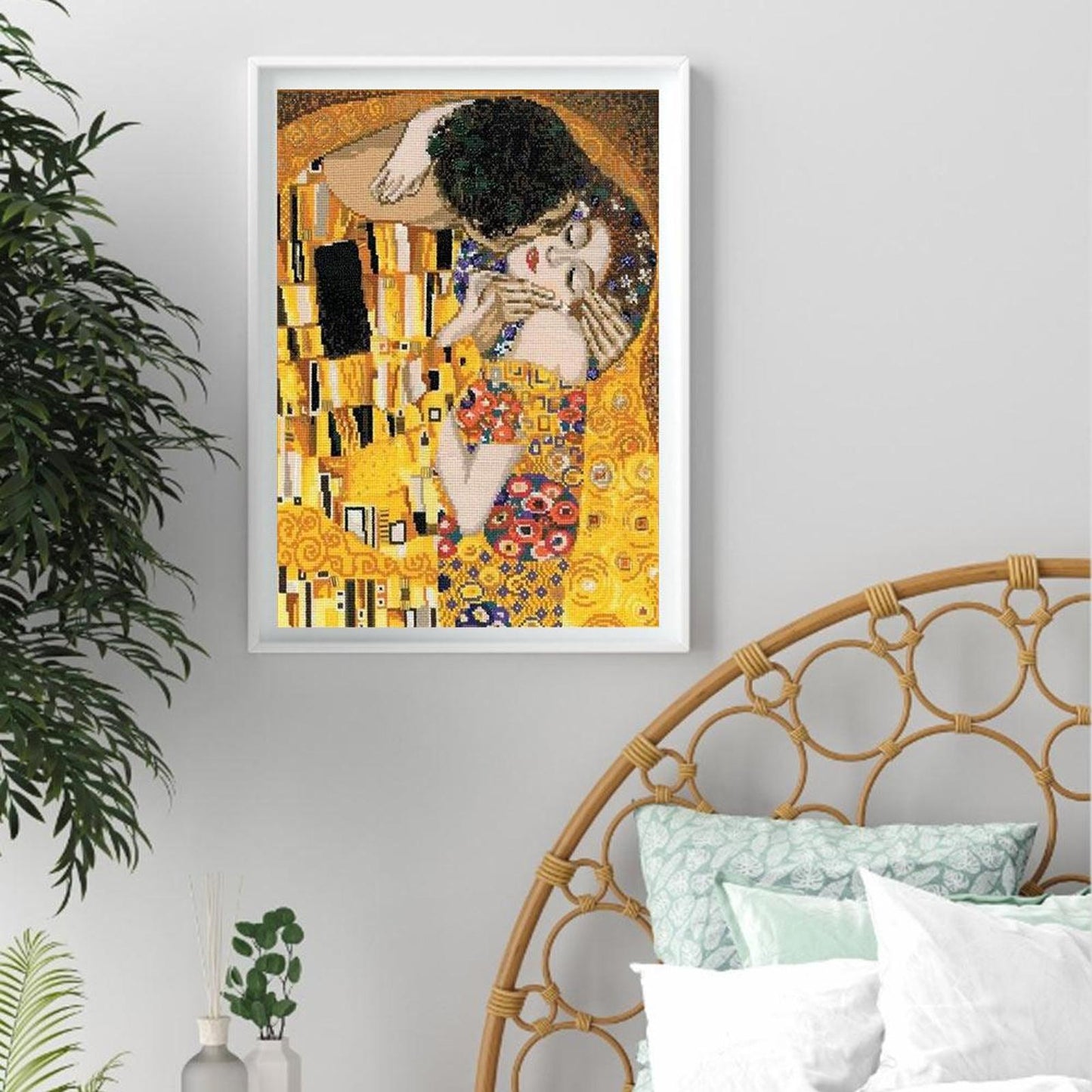 The Kiss By Klimt - Full 11CT Stamped Cross Stitch 34x40CM - Band