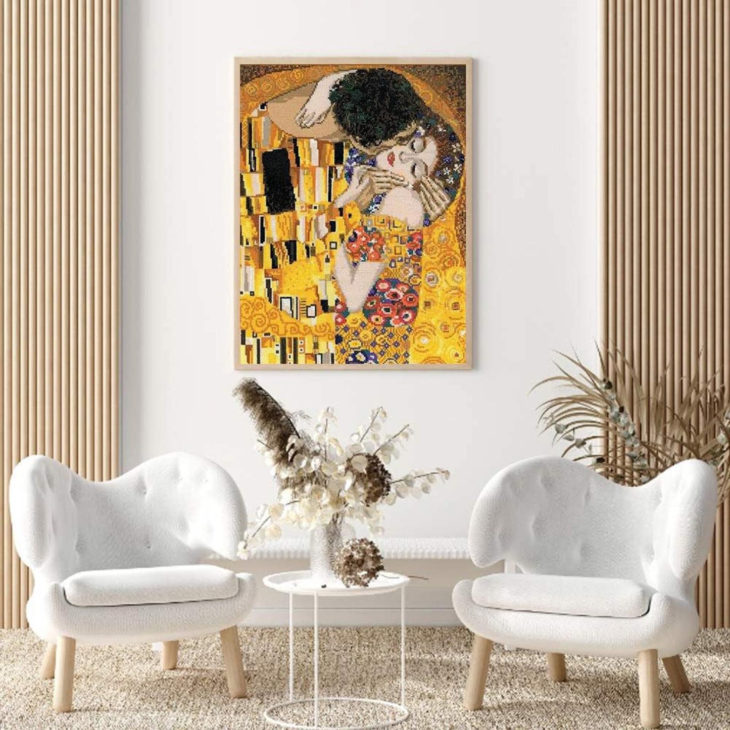 The Kiss By Klimt - Full 11CT Stamped Cross Stitch 34x40CM - Band